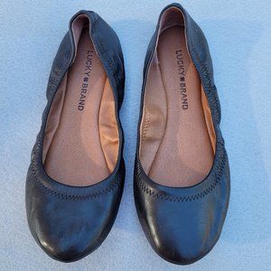 Lucky Brand Women's Emmie Ballet Flat size 6.5M 36.5 black women NEW